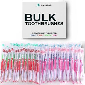 Bulk Toothbrushes Pack - 240 Individually Wrapped Toothbrushes Bulk for Travel, Hotels, AirBnB Guests, Relief Missions, and Donations - Bulk Disposable Toothbrush Pack Adults and Kids