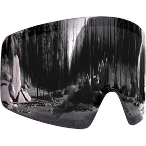 Ski Goggles Anti Fog UV Protection Dual Detachable Lens Frameless Snowboard Goggles for Men Women Youth