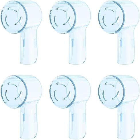 HSYTEK 6 Pack Toothbrush Heads Dustproof Cover Compatible with Oral B, Fits for Oral-B iO Series, Pro 1000, 1500, 5000, 7500 Electric Toothbrush, Protects Brush Head and Convenient Travel in Saudi Arabia