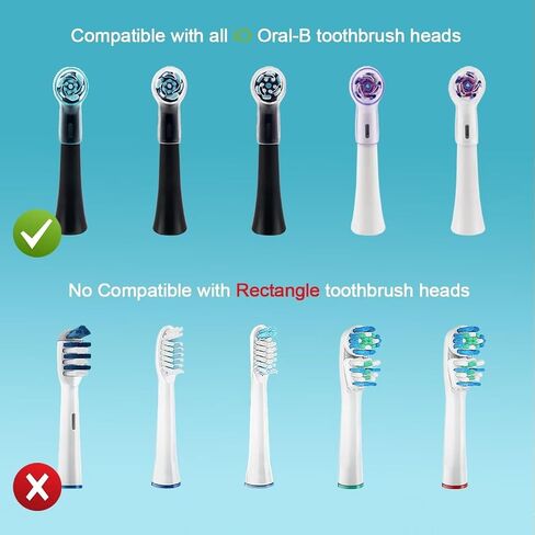HSYTEK 6 Pack Toothbrush Heads Dustproof Cover Compatible with Oral B, Fits for Oral-B iO Series, Pro 1000, 1500, 5000, 7500 Electric Toothbrush, Protects Brush Head and Convenient Travel in Saudi Arabia