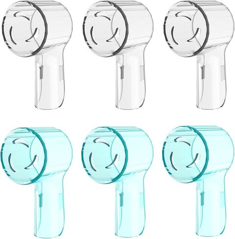 HSYTEK 6 Pack Toothbrush Heads Dustproof Cover Compatible with Oral B, Fits for Oral-B iO Series, Pro 1000, 1500, 5000, 7500 Electric Toothbrush, Protects Brush Head and Convenient Travel in Saudi Arabia