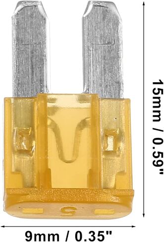 X AUTOHAUX Vehicle Marine RV Camper 25pcs 20A Mini Blade Fuses - Yellow, for Cars and Trucks in Saudi Arabia