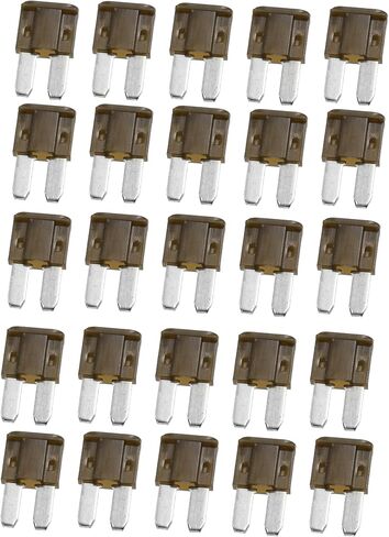 X AUTOHAUX Vehicle Marine RV Camper 25pcs 20A Mini Blade Fuses - Yellow, for Cars and Trucks in Saudi Arabia