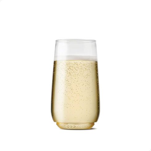 TOSSWARE POP 6oz Flute Jr SET OF 12, Premium Quality, Recyclable, Unbreakable & Crystal Clear Plastic Champagne Glasses, 12 Count (Pack of 1) in Saudi Arabia