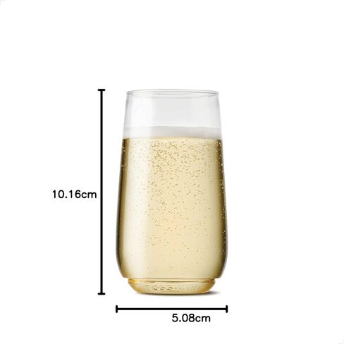 TOSSWARE POP 6oz Flute Jr SET OF 12, Premium Quality, Recyclable, Unbreakable & Crystal Clear Plastic Champagne Glasses, 12 Count (Pack of 1) in Saudi Arabia