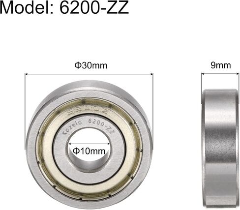 10pcs 6204-ZZ Deep Groove Ball Bearings - [14x47x20mm, Double Metal Shielded] Chrome Steel Bearing for Electric Motor Precision Equipment | P0 (ABEC1) in Saudi Arabia