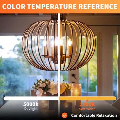 ALAMPEVER E12 LED Bulb 100 Watt Equivalent, 800LM Super Bright Dimmable LED Light Bulb, B11 2700K Soft White LED Candelabra Bulb, 5.5W, 6 Pack in Saudi Arabia