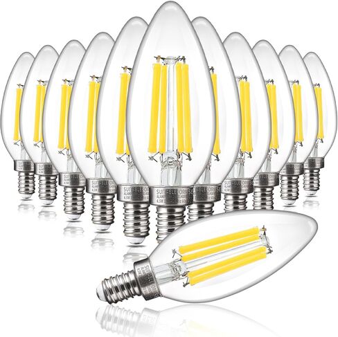 ALAMPEVER E12 LED Bulb 100 Watt Equivalent, 800LM Super Bright Dimmable LED Light Bulb, B11 2700K Soft White LED Candelabra Bulb, 5.5W, 6 Pack in Saudi Arabia