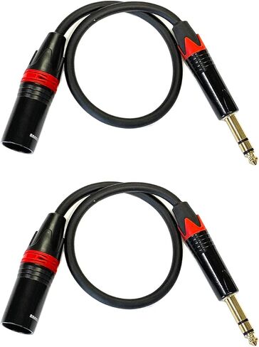 2 Pack 1/4 Inch TRS to XLR Male 3 Feet Cable (3 Ft 2 Pack) in Kuwait