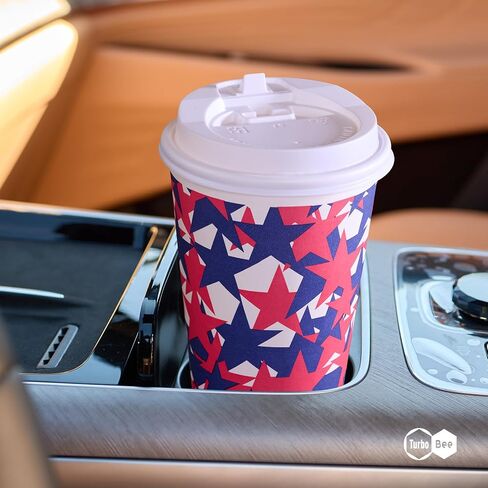 Turbo Bee 12 Oz فنجان قهوة يمكن التخلص منه مع أغطية ، 120 حزمة للذهاب إلى أكواب القهوة الساخنة مع الأغطية والقش للسفر والحفلات والمطاعم والأعمال in Saudi Arabia
