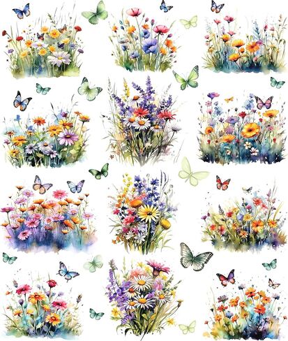 Summer Meadow Rice Paper, 11.5 x 14.5 inch (1pc) – Mulberry Paper for Decoupage Scrapbooking Cards Crafts by Craft Kreatively in Kuwait