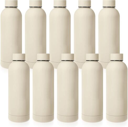 Bokon 10 Pcs Stainless Steel Water Bottle Bulk Double Layer Vacuum 17 oz Small Mouth Sport Insulated Metal Valentine's Day Gifts Reusable Flask with Leakproof Lid for Cyclists Runners(Colorful) in Kuwait