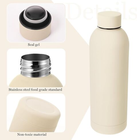 Bokon 10 Pcs Stainless Steel Water Bottle Bulk Double Layer Vacuum 17 oz Small Mouth Sport Insulated Metal Valentine's Day Gifts Reusable Flask with Leakproof Lid for Cyclists Runners(Colorful) in Kuwait