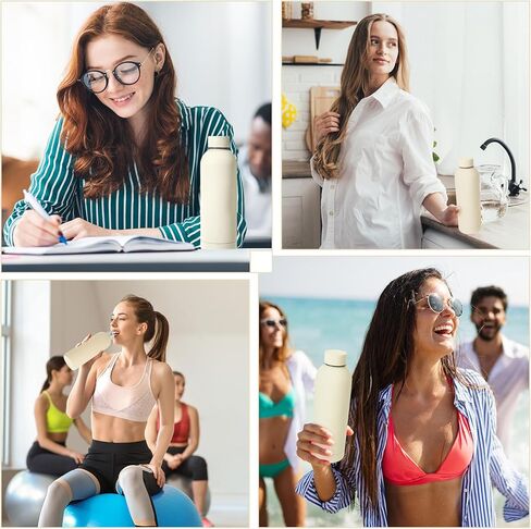 Bokon 10 Pcs Stainless Steel Water Bottle Bulk Double Layer Vacuum 17 oz Small Mouth Sport Insulated Metal Valentine's Day Gifts Reusable Flask with Leakproof Lid for Cyclists Runners(Colorful) in Kuwait