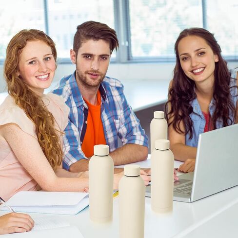 Bokon 10 Pcs Stainless Steel Water Bottle Bulk Double Layer Vacuum 17 oz Small Mouth Sport Insulated Metal Valentine's Day Gifts Reusable Flask with Leakproof Lid for Cyclists Runners(Colorful) in Kuwait