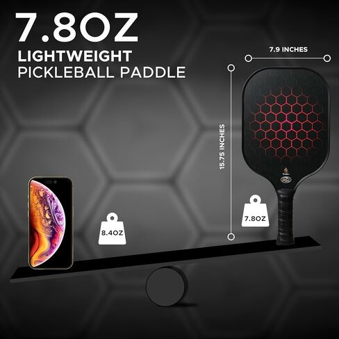 مجموعة مجداف كرة المخلل الخشبية من إيكونور | مجاذيف من خشب الأساس الفاخر مكونة من 9 طبقات مع 4 كرات | 4 مناشف تبريد وحقيبة حمل | تجربة Pickleball النهائية للمتعة في الهواء الطلق والترابط العائلي | أسود in Kuwait