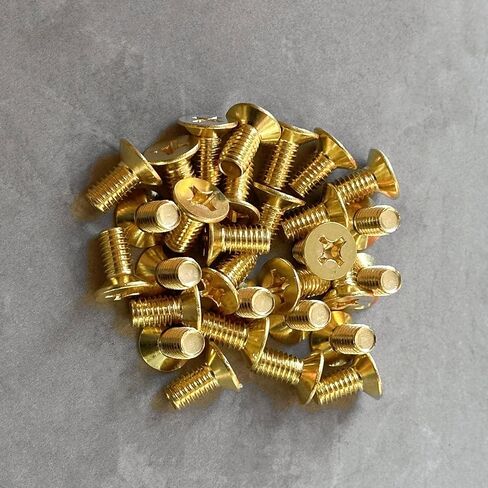 NACX M3 x 10mm Flat Head Phillips Machine Screws Bolts Countersunk Screws, Brass, 150Pcs in Kuwait