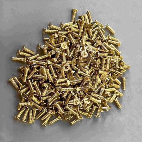 NACX M3 x 10mm Flat Head Phillips Machine Screws Bolts Countersunk Screws, Brass, 150Pcs in Kuwait
