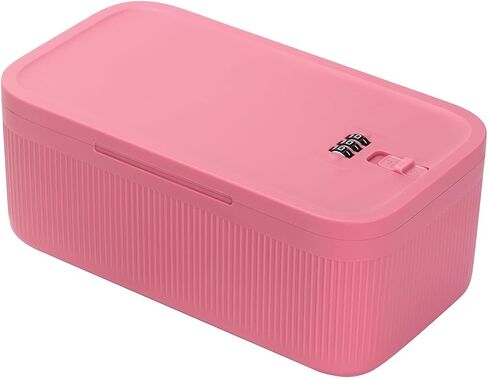 Medicine Lock Box Small Lockable Storage Box with Password Refrigerator Bin for Food Mobile Cell Phone Personal Items Locked Medication Lock Box for Office Home School Travel (Gray) in Kuwait
