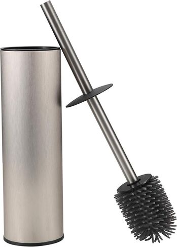 Toilet Brush and Holder Set Premium Material Toilet Bowl Cleaner Free Standing Toilet Bowl Brush and Holder Gold in Saudi Arabia