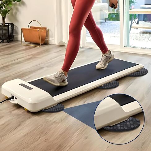 TOBWOLF 6PCS Treadmill Mat Pads, 4" x 4" x 0.2" Double-Sided Non-Slip Exercise Equipment Mat for Floor Protection, High Density Silicone Anti Vibration Pad for Treadmill, Walking Pad, Exercise Bike in Saudi Arabia