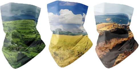 2 Pack Neck Gaiter with Ear Loops Full Head Mask Neck Covers Bandana Cloth Face Gaiter Mask Headwear in Saudi Arabia