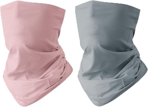 2 Pack Neck Gaiter with Ear Loops Full Head Mask Neck Covers Bandana Cloth Face Gaiter Mask Headwear in Saudi Arabia