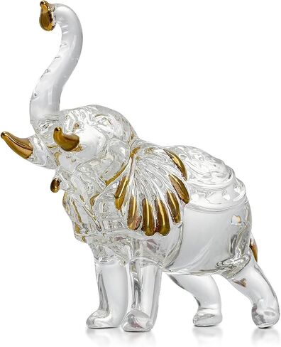 Handcrafted Unique Glass Elephant Statue - Elegant Elephant Figurines for Home Decor Holiday Party Crystal Gifts in Saudi Arabia