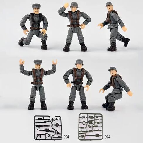 WW2 Building Block Army Military Toy 4 Military Figures and Armor Toy Thunder Containers Command Operations Building Brick Toy Battle Sets for Kids in Saudi Arabia