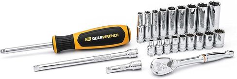 GEARWRENCH 51 Pc. 1/4" Drive 12 Pt. Mechanics Tool Set, Standard & Deep, SAE/Metric - 80301 in Saudi Arabia