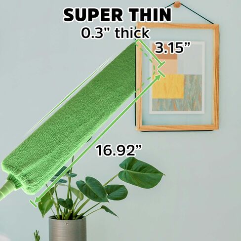 منفضة شبكة عنكبوت مع عمود تمديد، منفضة مروحة سقف بافيزيوز بمقبض طويل، منفضة مسطحة لفرشاة شبكة العنكبوت لتحت الأجهزة والأسقف العالية في الهواء الطلق in Kuwait