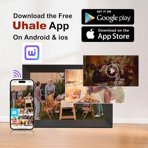 Digital Photo Frame 7 Inch WiFi Digital Photo Frame with Touchscreen, Gravity Sensing Automatic Rotation, Gravity-Sensing Auto-Rotation, Share Photos and Videos via APP… in Kuwait