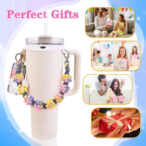 YMO Water Bottle Handle with Lip Balm Holder, Sling Holder Lanyard, Carrier with Strap, Tumbler Accessories,Compatible with Stanley Cup Accessories 16-40oz in Saudi Arabia