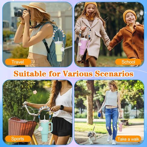 YMO ماء زجاجة مقبض مع حامل بلسم الشفاه ، حبل حامل الرافعة ، حاملة مع حزام ، إكسسوارات البهلوان ، متوافقة مع ملحقات كأس ستانلي 16-40 أوقية in Kuwait