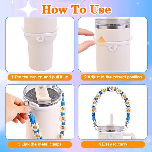 YMO ماء زجاجة مقبض مع حامل بلسم الشفاه ، حبل حامل الرافعة ، حاملة مع حزام ، إكسسوارات البهلوان ، متوافقة مع ملحقات كأس ستانلي 16-40 أوقية in Kuwait