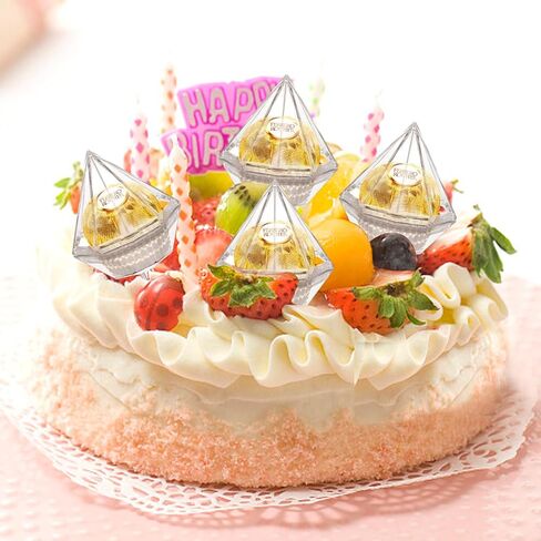100Pcs Clear Chocolate Box Holder Plastic Round Chocolate Ball Bouquet Holder Flower Packaging Support Rack for Birthday Party in Saudi Arabia