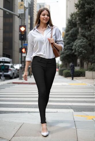 بنطال جينز كابري نسائي من Hybrid & Company مصنوع من قماش الدنيم القابل للتمدد in Kuwait