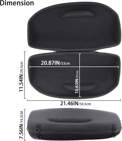 co2CREA Hard Travel Case for Boombox 3 2 Bluetooth Speaker, Black | Portable Travel Design, External Handle And Detachable Shoulder Strap For Carrying And Storage, Accessory Organization in Kuwait