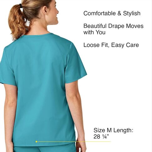 WonderWink Womens V-Neck Top Medical Scrubs Shirt, Grape, 2X US in Saudi Arabia