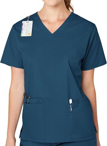 WonderWink Womens V-Neck Top Medical Scrubs Shirt, Grape, 2X US in Saudi Arabia