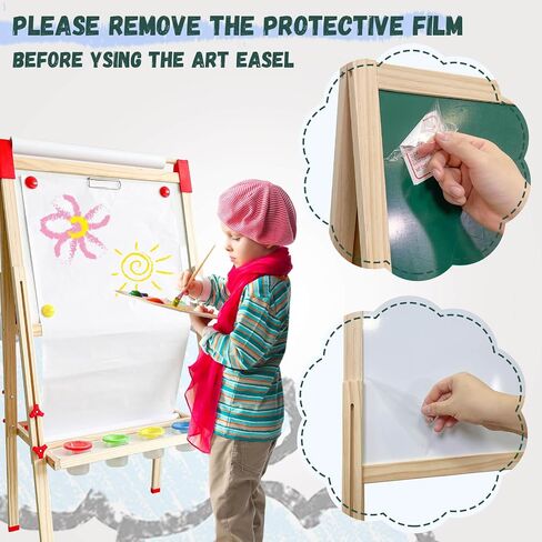 مجموعة ملحقات Sunfatt Kids Easel ، 100+ لوازم فنية للرسم أو الرسم أو الصياغة ، ألعاب الأطفال للأعمار الذين تتراوح أعمارهم بين 3 4 5 6 7،8-13 in Kuwait