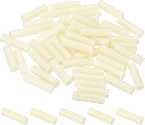 PATIKIL 3.2mm ID x 7mm OD x 30mm L Round Spacers Washers, 50 Pack ABS Plastic Plastic Standoff Gaskets for M3 Hardware Screws Bolts for 3D Printer Electrical Outlet, Beige in Saudi Arabia