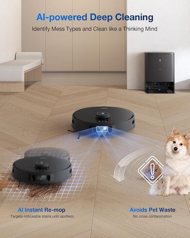 ECOVACS WINBOT W2 PRO Omni Portable Window Cleaning Robot with Multi-Functional Station, Charging While Working, Intelligent Cleaning with Triple Nozzle Water Sprayer, 12-Level Protection in Saudi Arabia
