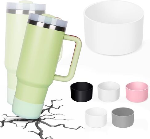AUAUY 2-Pack Silicone Boot for Stanley 40 oz Tumbler, Anti-Slip Cup Boot Bottom Protector for Stanley Quencher H2.0 40 oz & IceFlow Flip 20 oz 30 oz and hydroflask 12-24 oz, Stanley Cup Accessories in Saudi Arabia