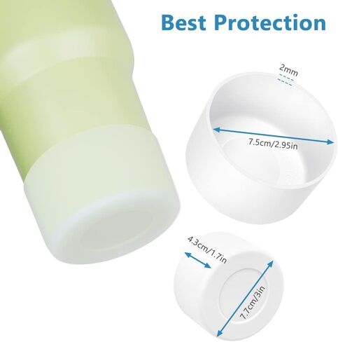 AUAUY 2-Pack Silicone Boot for Stanley 40 oz Tumbler, Anti-Slip Cup Boot Bottom Protector for Stanley Quencher H2.0 40 oz & IceFlow Flip 20 oz 30 oz and hydroflask 12-24 oz, Stanley Cup Accessories in Saudi Arabia
