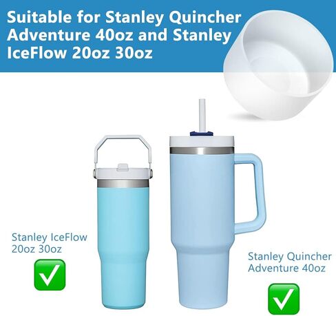 AUAUY 2-Pack Silicone Boot for Stanley 40 oz Tumbler, Anti-Slip Cup Boot Bottom Protector for Stanley Quencher H2.0 40 oz & IceFlow Flip 20 oz 30 oz and hydroflask 12-24 oz, Stanley Cup Accessories in Saudi Arabia