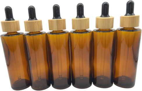 زجاجات قطرة زجاجية مجيئة 30 مل/1 أوقية 6 حزمة ، زجاجات الزيت الأساسية مع قطار العين وأغطية الخيزر in Kuwait