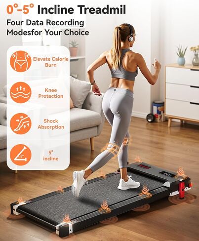 Incline Walking Pad Foot Massage, 2.5HP Under Desk Treadmill 330LB Capacity, Compact Treadmill with Feet Massager, Double Sided Treadmill for Massage and Exercise520F-A Green in Saudi Arabia
