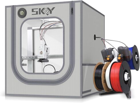 حاوية طابعة ثلاثية الأبعاد لـ Bambu Lab A1، A1 Mini مع ضوء LED، خيمة مقاومة للحريق والغبار، غطاء واقٍ بدرجة حرارة ثابتة، 800 * 580 * 580 مم in Kuwait