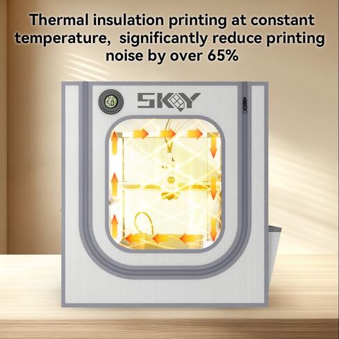 حاوية طابعة ثلاثية الأبعاد لـ Bambu Lab A1، A1 Mini مع ضوء LED، خيمة مقاومة للحريق والغبار، غطاء واقٍ بدرجة حرارة ثابتة، 800 * 580 * 580 مم in Kuwait